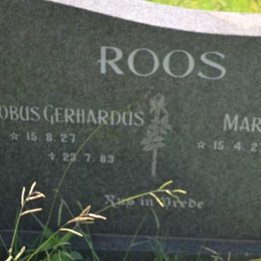 ROOS Jacobus Gerhardus 1927-1983 &amp; Mary 1927-