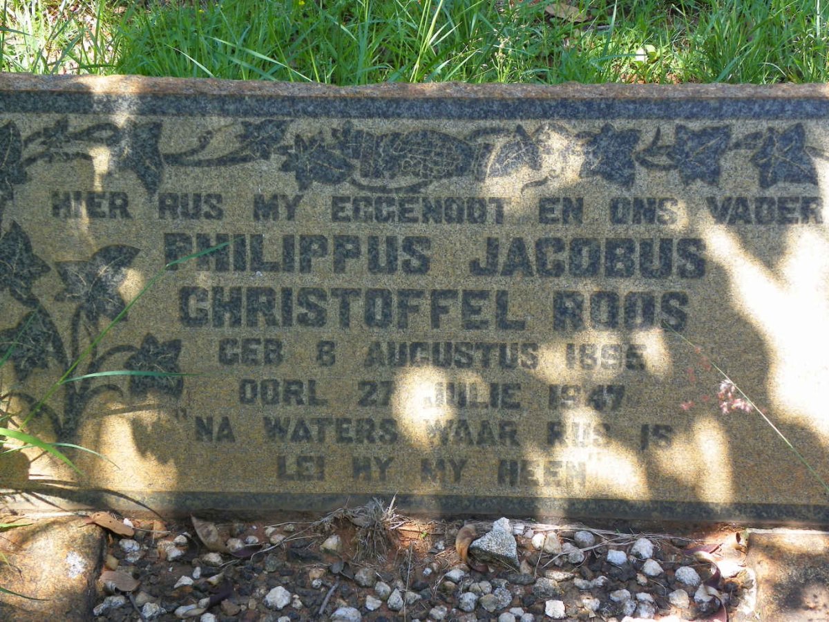 ROOS Philippus Jacobus Christoffel 1895-1947