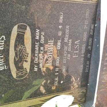 ROBBERTZE Robbie 1900-1967 &amp; Elsa 1905-1987