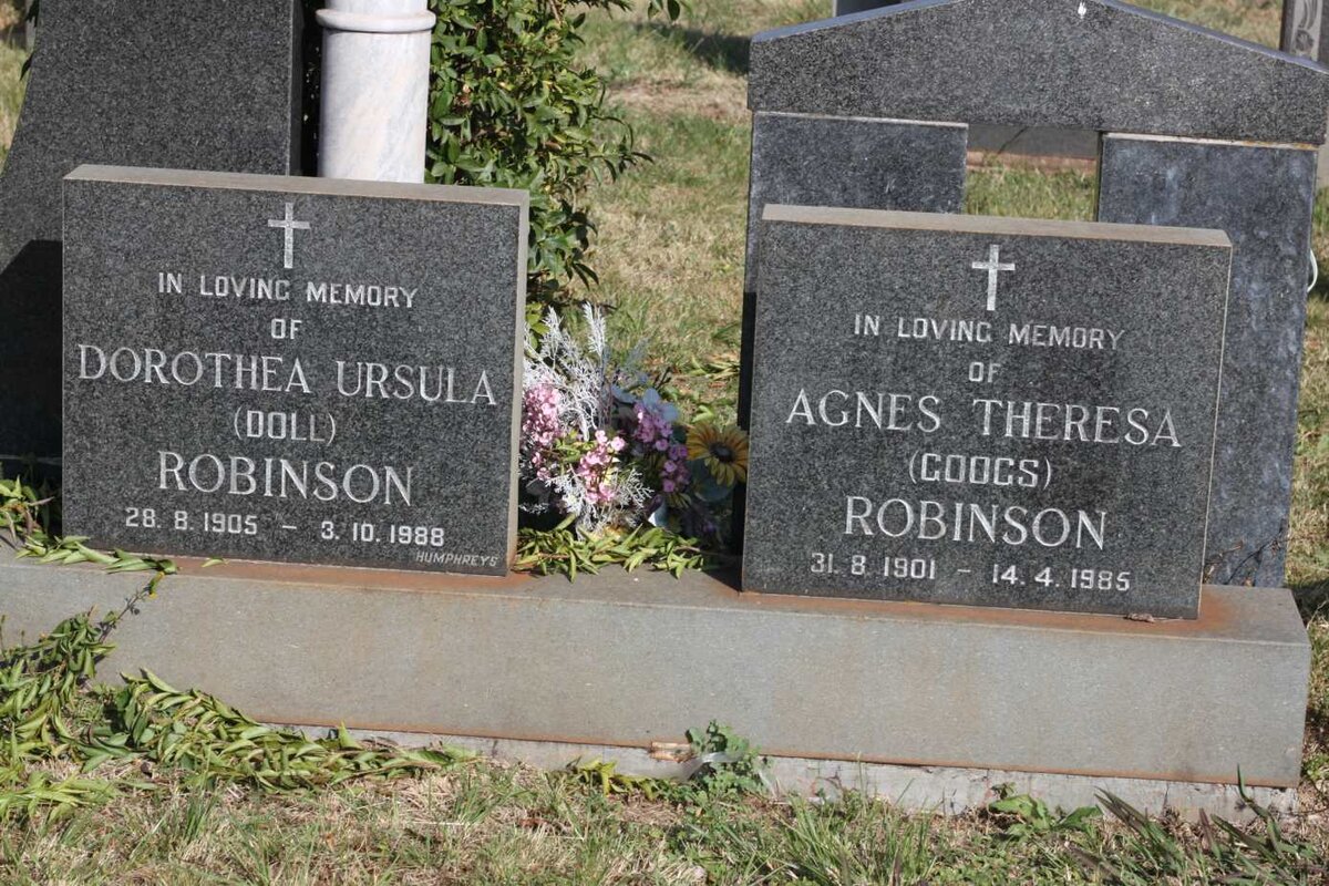 ROBINSON Agnes Theresa 1901-1985 :: ROBINSON Dorothea Ursula 1905-19889