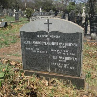 ROOYEN Renier, van 1896-1954 &amp; Ethel 1897-1981 :: VAN ROOYEN Renier 1917-1975