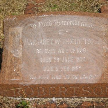 ROBERTSON Margaret nee McKNIGHT 1905-1953
