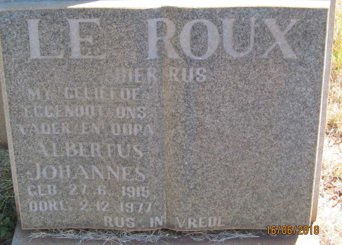 ROUX Albertus Johannes, le 1915-1977
