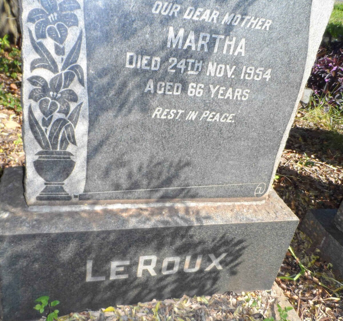 ROUX Martha, le -1954