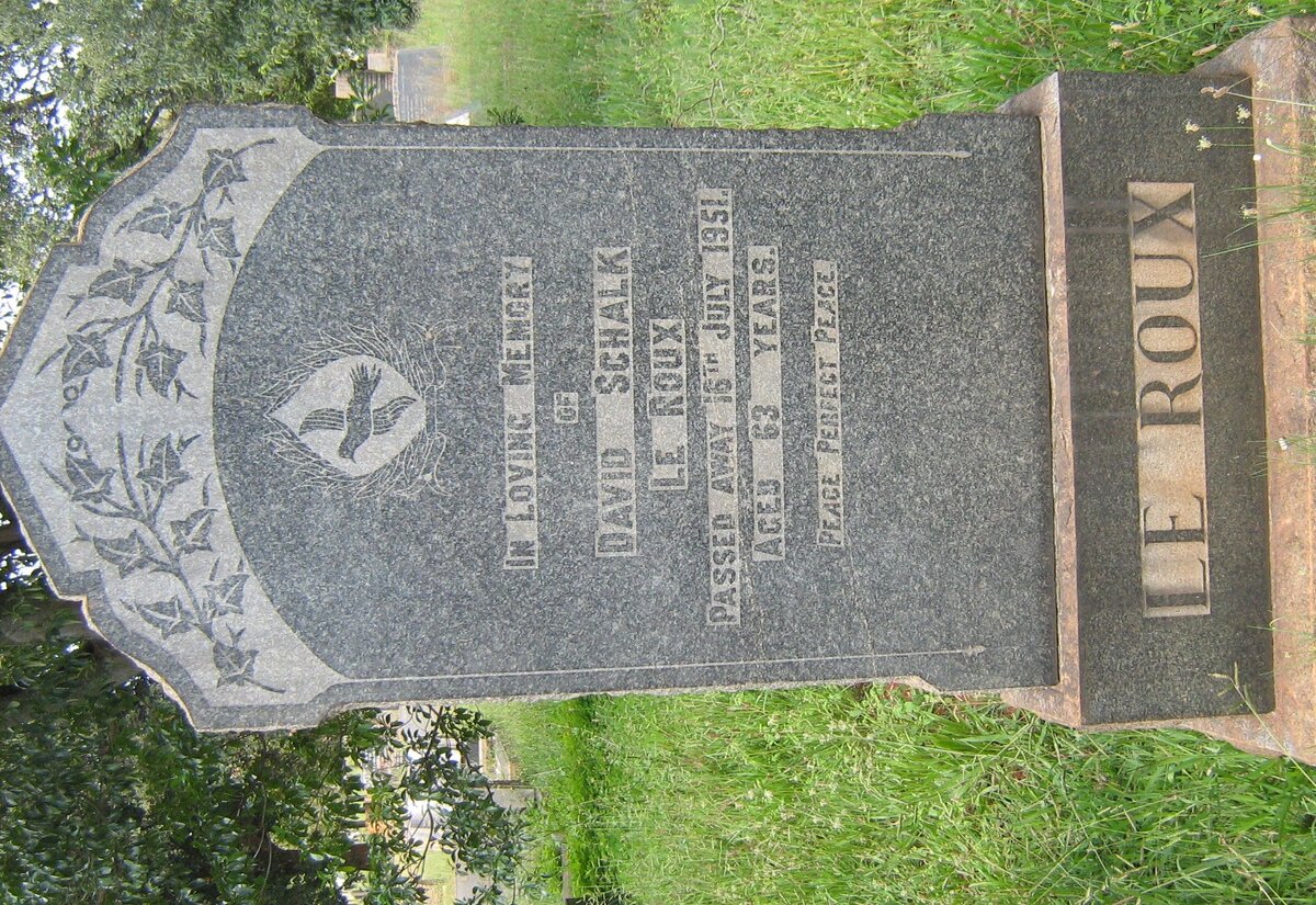 ROUX David Schalk, le -1951