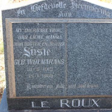 ROUX Susie, le nee WOLMARANS 1913-1963