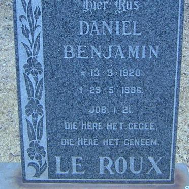 ROUX Daniel Benjamin, le 1920-1986