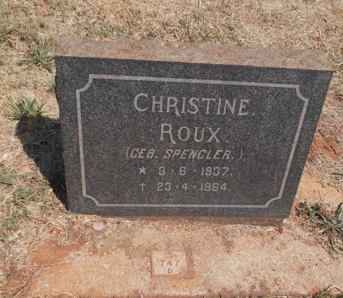 ROUX Christine nee SPENGLER 1937-1964