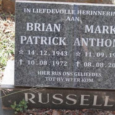 RUSSELL Brian Patrick 1943-1972 :: RUSSELL Mark Anthony 1971-2015