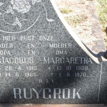 RUYGROK Jacobus 1913-1965 &amp; Margaretha 1908-1970