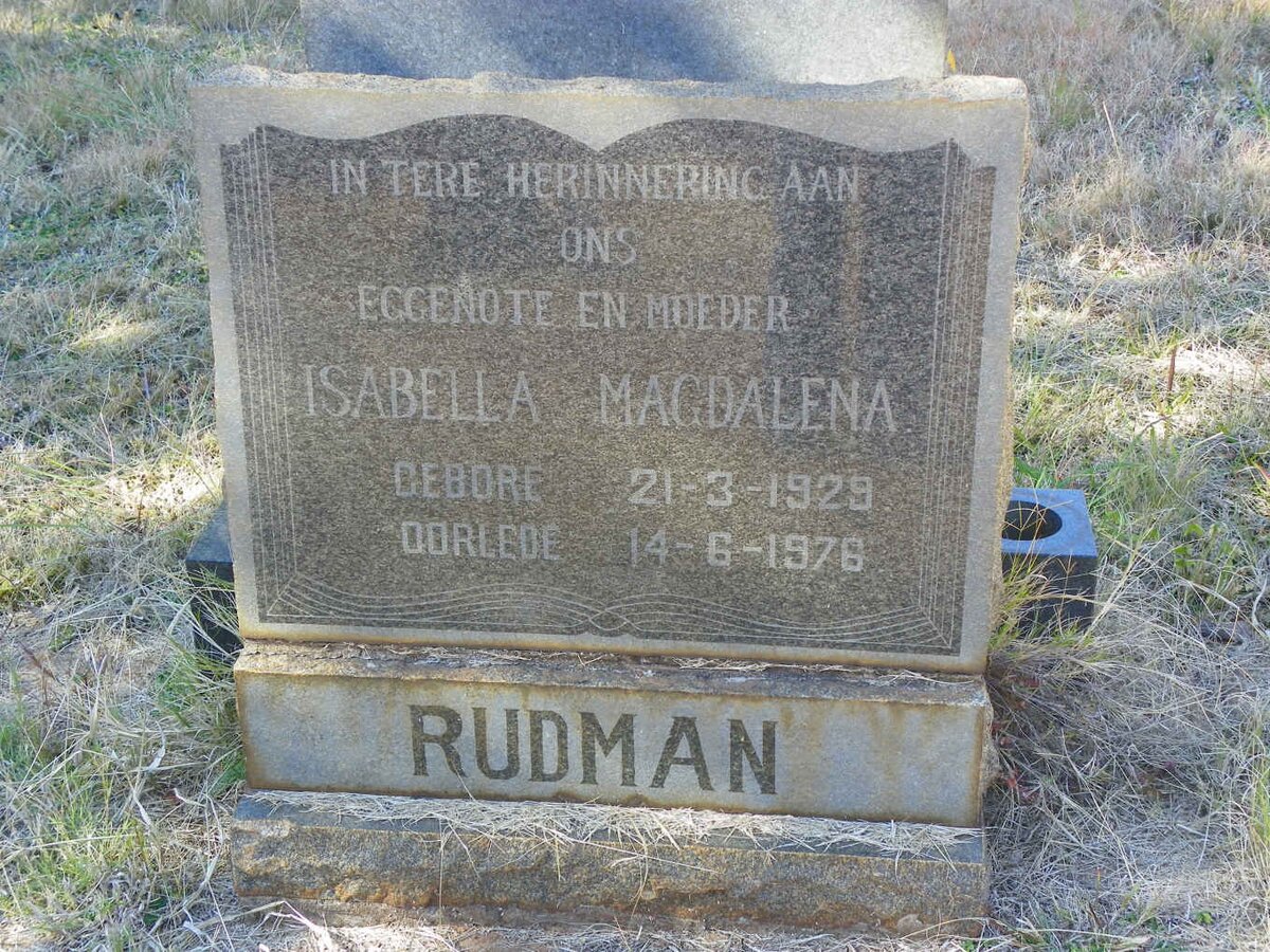 RUDMAN Isabella Magdalena 1929-1976