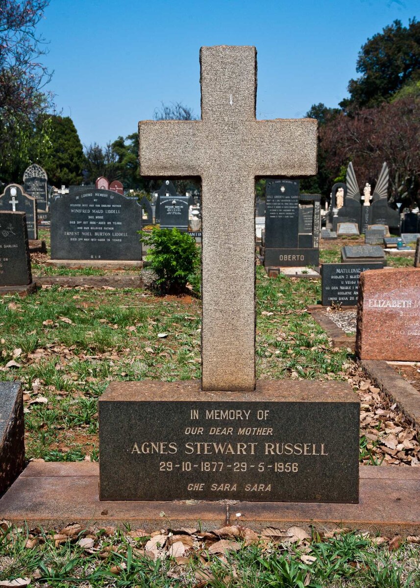 RUSSELL Arthur 1867-1956 &amp;  Agnes Stewart 1877-1956 :: RUSSELL Aidan Stewart 1916-1941