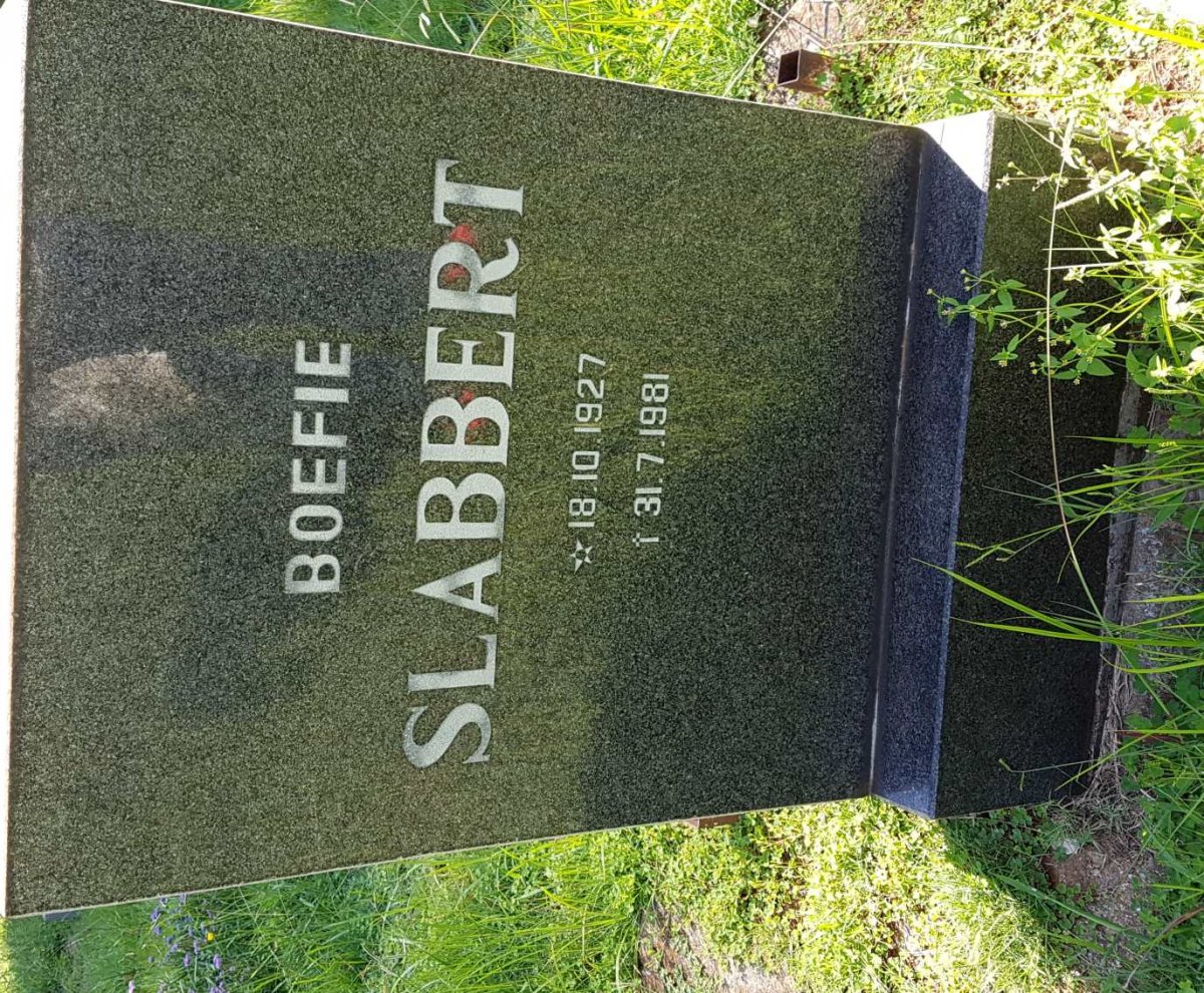 SLABBERT Boefie 1927-1981