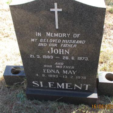 SLEMENT John 1889-1973 &amp; Edna May 1893-1978