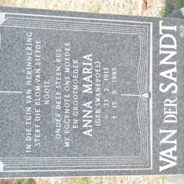 SANDT Anna Maria, van der nee SWANEPOEL 1913-1985