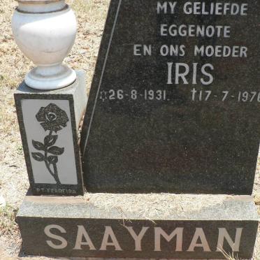 SAAYMAN Iris 1931-1976