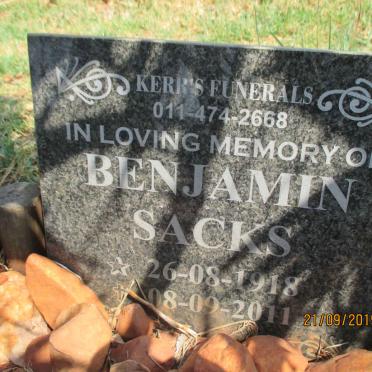 SACKS Benjamin 1918-2011