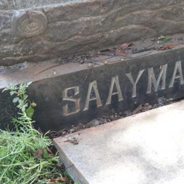 SAAYMAN Jacobus Hendricus 1903-1971 &amp; Dinah Maria 1914-1985