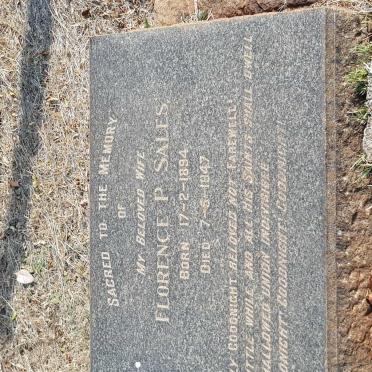 SALES Florence P. 1894-1947