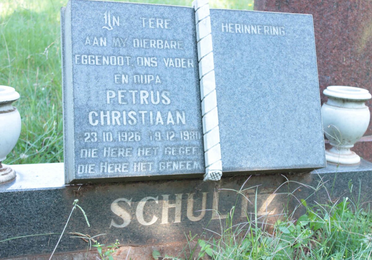 SCHULTZ Petrus Christiaan 1926-1980