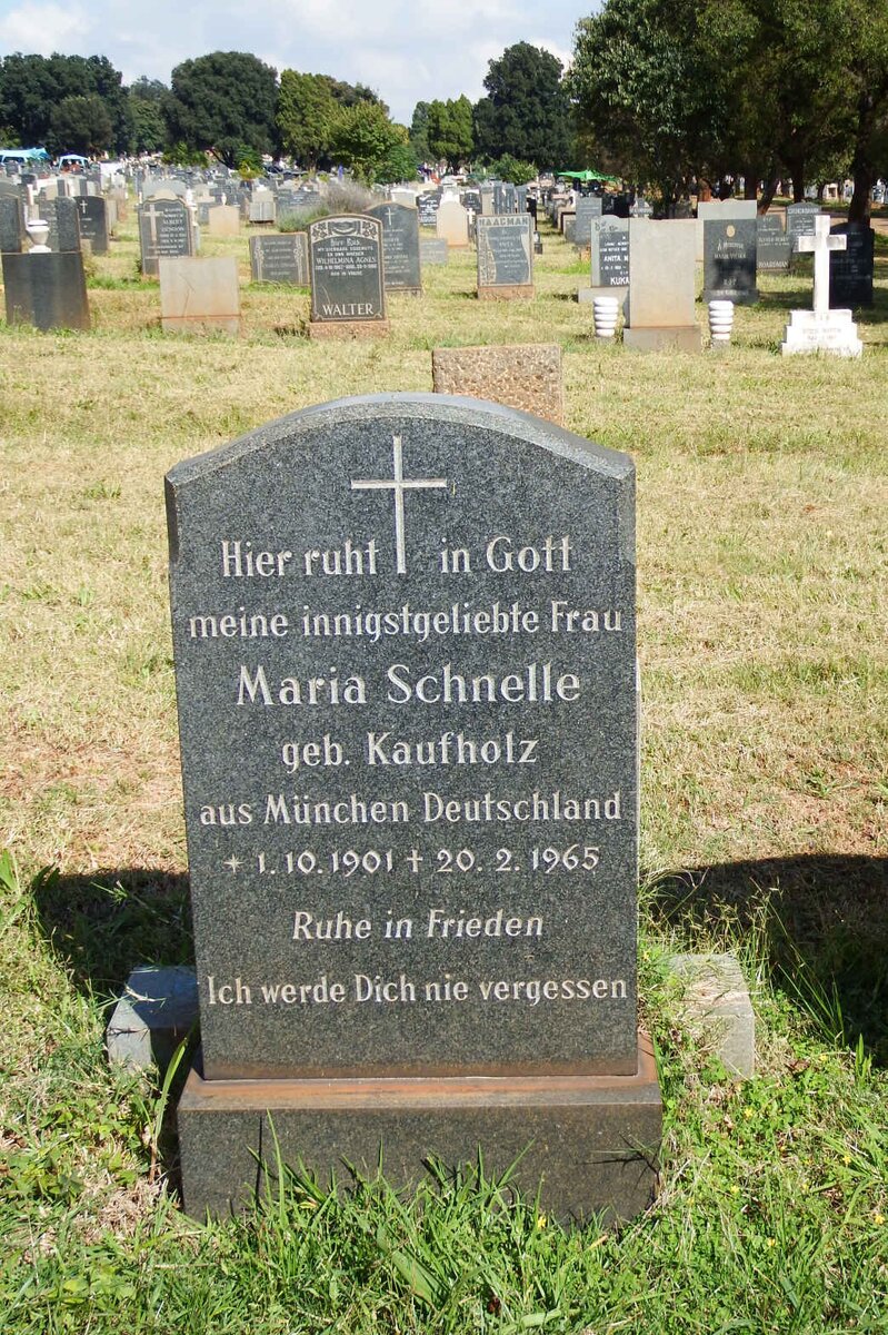 SCHNELLE Maria nee KAUFHOLZ 1901-1965
