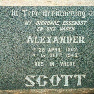 SCOTT Alexander 1902-1943