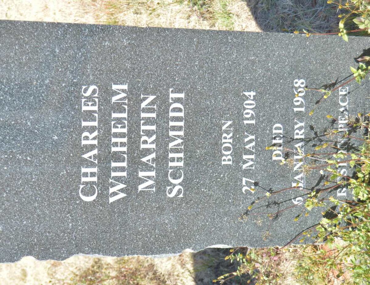 SCHMIDT Charles Wilhelm Martin 1904-1968