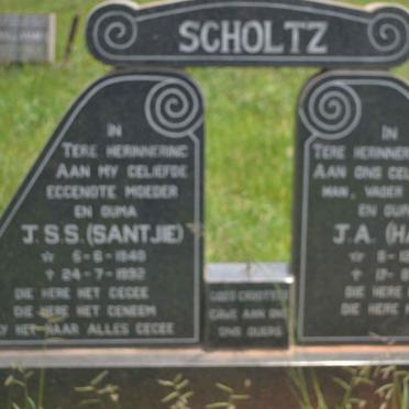 SCHOLTZ J.A. 19??-2014 &amp; J.S.S. 194?-1992