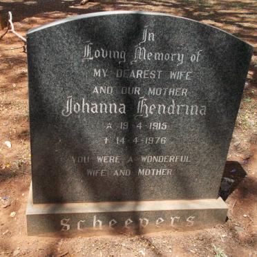 SCHEEPERS Johanna Hendrina 1915-1976