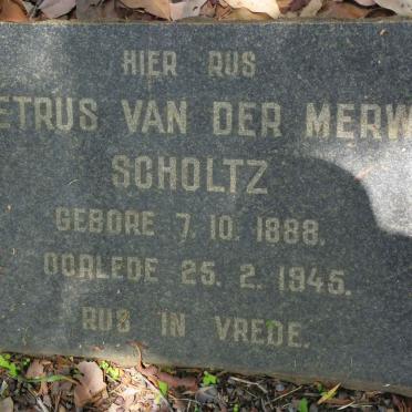 SCHOLTZ Petrus van der Merwe 1888-1945