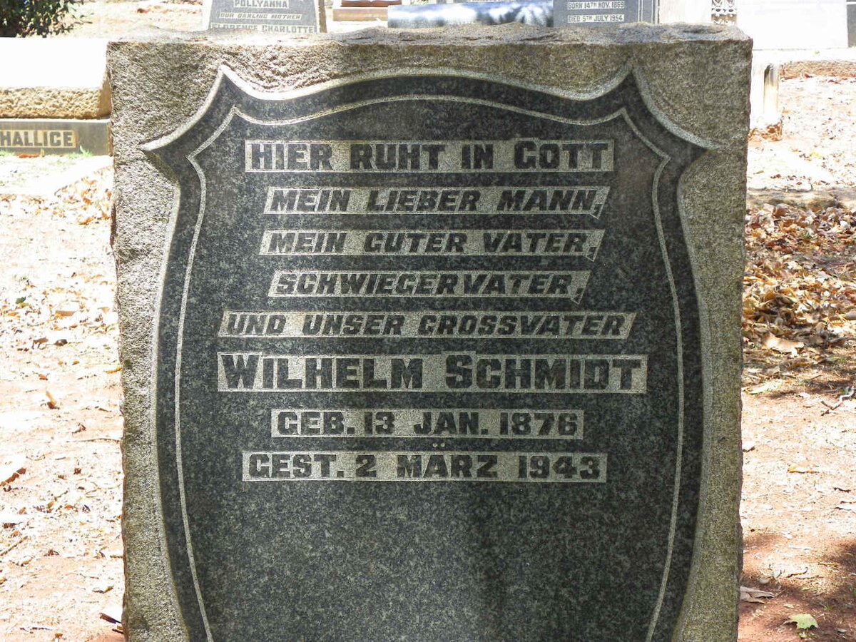 SCHMIDT Wilhelm 1876-1943