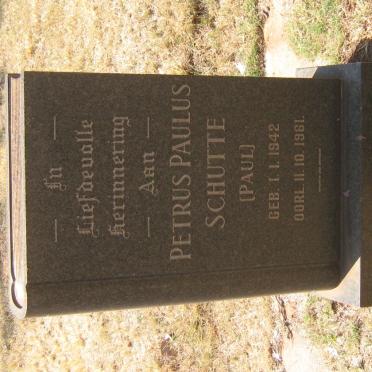 SCHUTTE Petrus Paulus 1942-1961