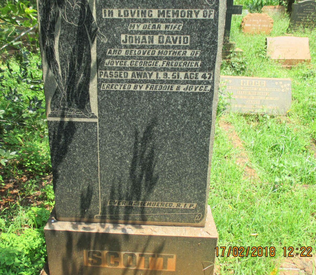 SCOTT Johan David -1951