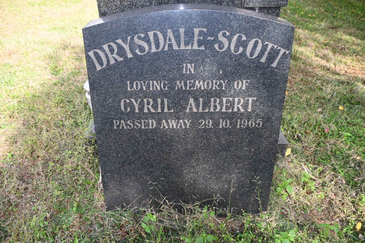 SCOTT Cyril Albert, DRYSDALE -1965