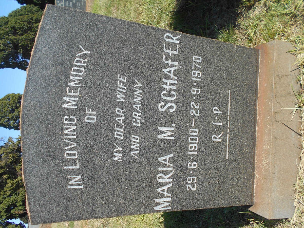 SCHAFER Maria M. 1900-1970