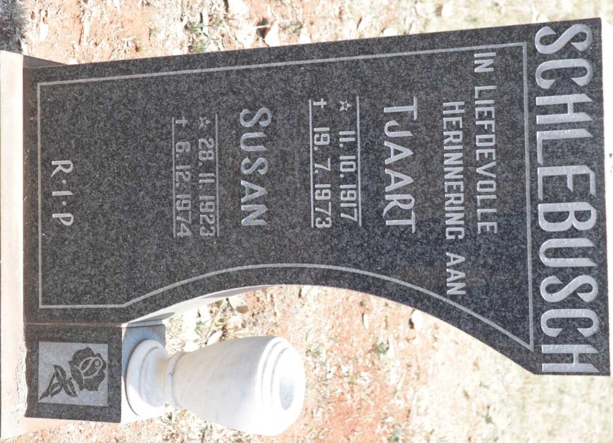 SCHLEBUSCH Tjaart 1917-1973 &amp; Susan 1923-1974