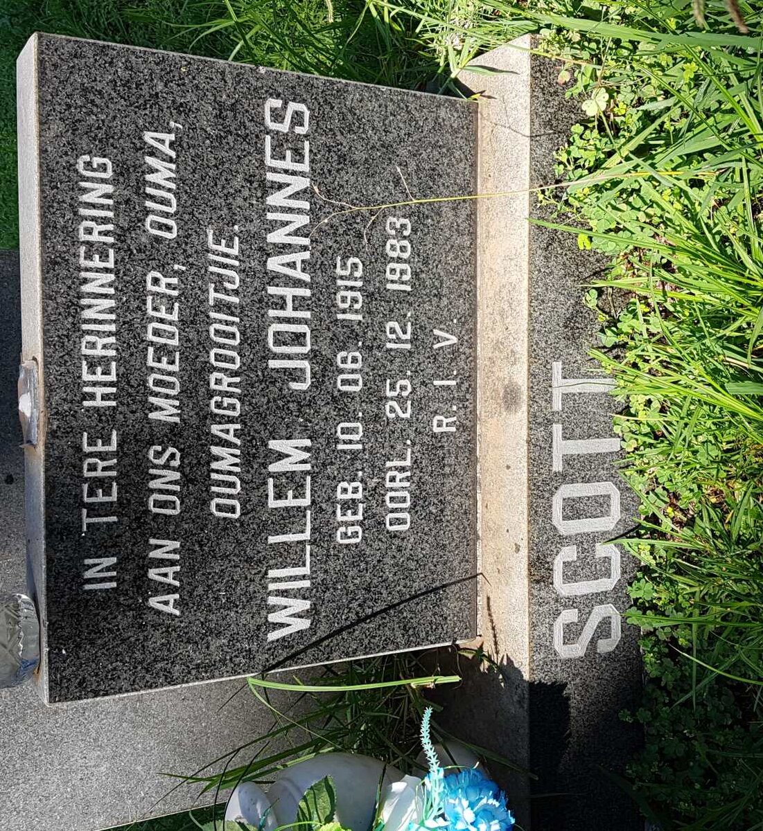 SCOTT Willem Johannes 1915-1983