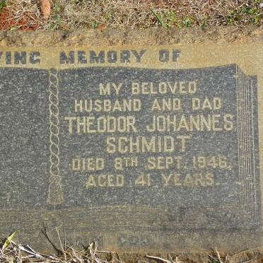 SCHMIDT Theodor Johannes -1946