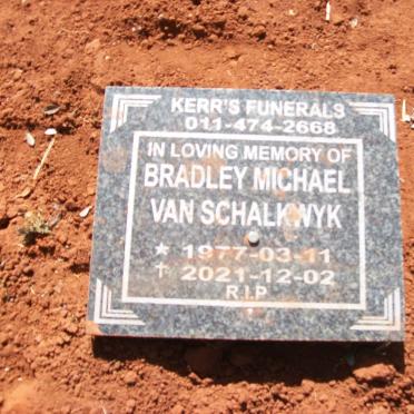 SCHALKWYK Bradley Michael, van 1977-2021