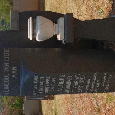 SCHALKWYK Jacobus Johannes, van 1902-1965