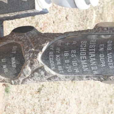 SCHOEMAN Christiaan D.W. 1914-1970