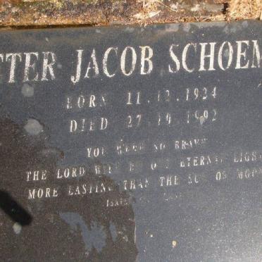 SCHOEMAN Pieter Jacob 1924-1992