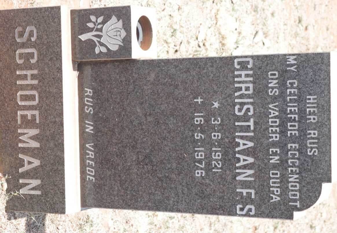 SCHOEMAN Christiaan F.S. 1921-1976