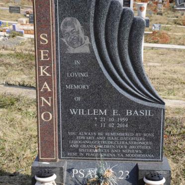 SEKANO Willem Edmond Basil 1959-2014