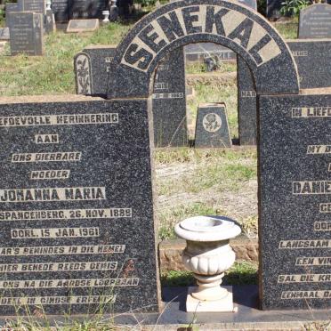 SENEKAL Daniel Jan Andries 1878-1954 &amp; Johanna Maria SPANGENBERG 1888-1961