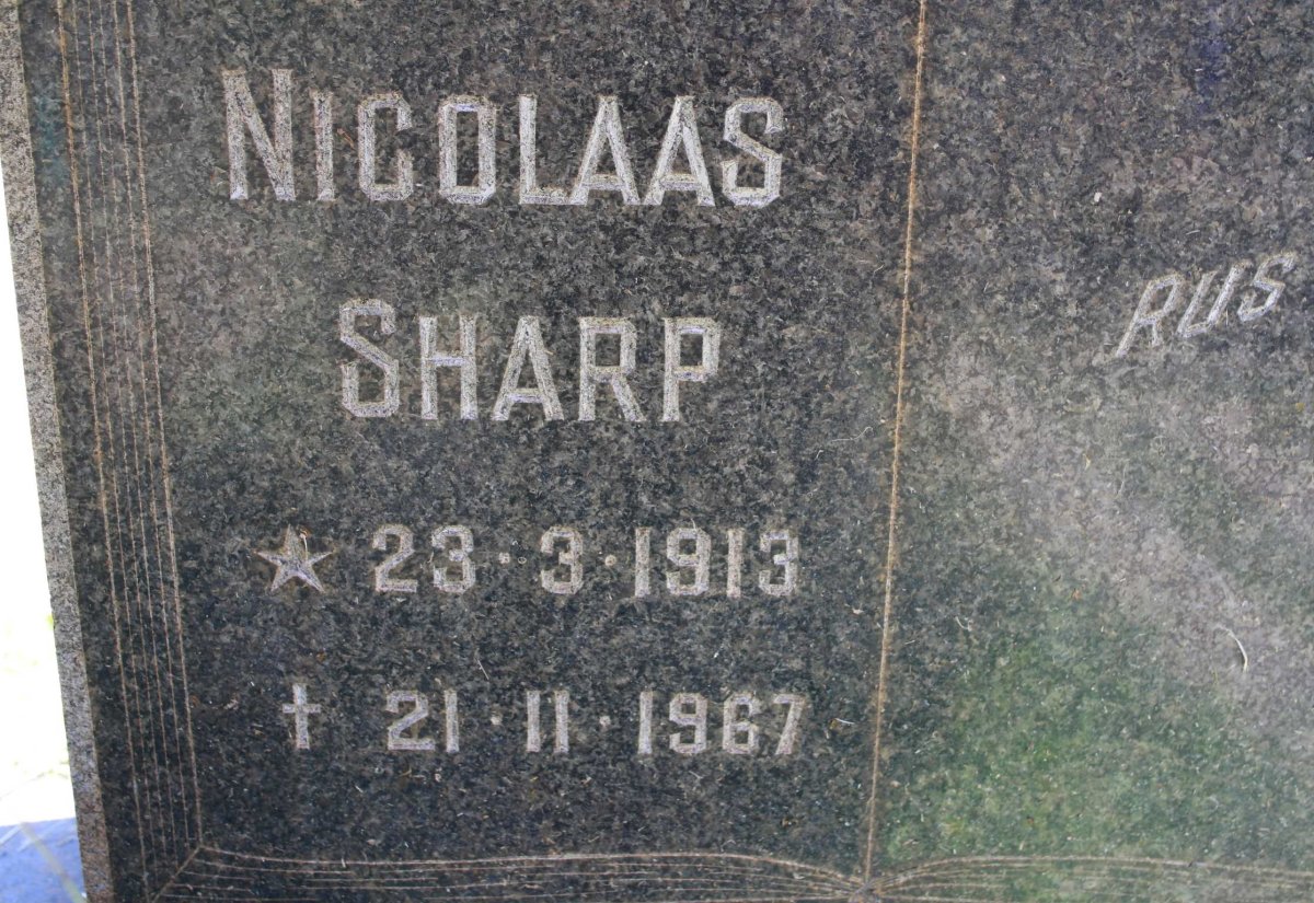 SHARP Nicolaas 1913-1967