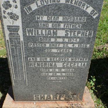 SHARP William Stephen 1874-1956 &amp; Hendrina Cecelia 1884-1968