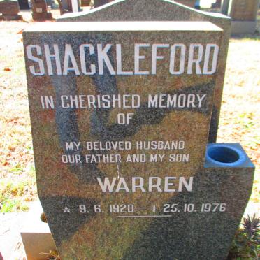 SHACKLEFORD Warren 1928-1976