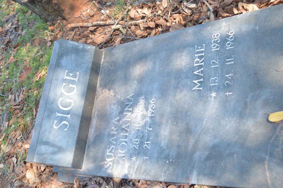 SIGGE Susara Johanna 1908-1956 :: SIGGE Marie 1938-1966