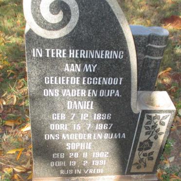 SIMONS Daniel 1896-1967 &amp; Sophie 1902-1991